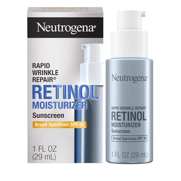 Neutrogena Retinol Moisturizer with packaging on a white background