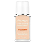 Neutrogena SkinClearing oil-free makeup bottle on a white background