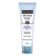 Neutrogena Ultra Sheer dry-touch sunblock SPF 50+ on a white background