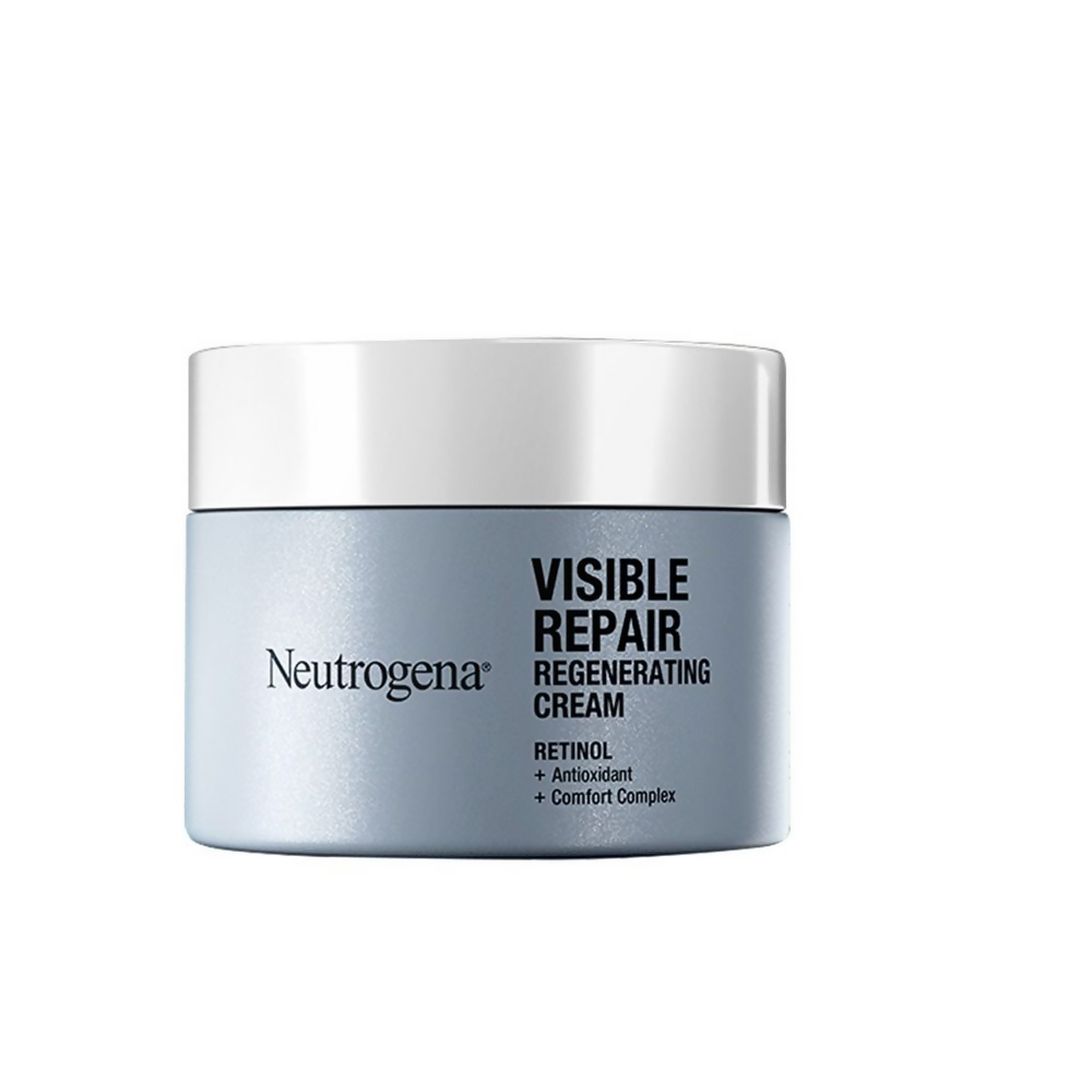 Neutrogena Visible Repair Regenerating Cream jar on a white background
