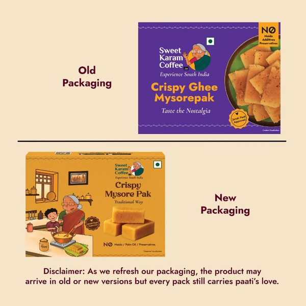 Sweet Karam Coffee Crispy Ghee Mysorepak