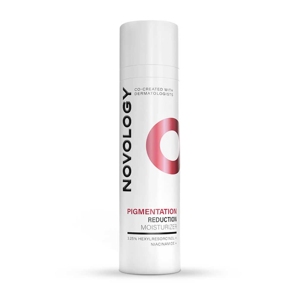 NOVOLOGY Pigmentation Reduction Moisturizer bottle on a white background
