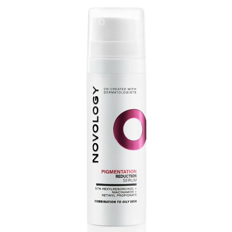 Novology Pigmentation Reduction Serum bottle on a white background