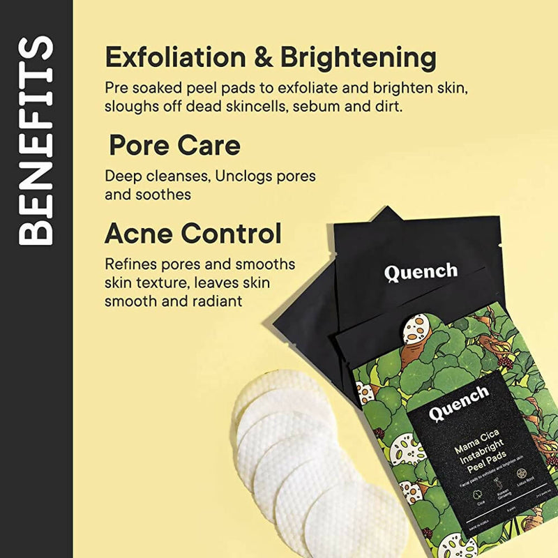 Quench Botanics Mama Cica Instabright Peel Pads - Korean Skincare