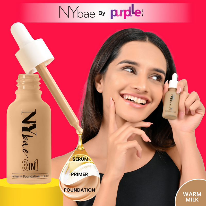 NY Bae 3 in 1 Serum Foundation with Primer Warm Milk 09