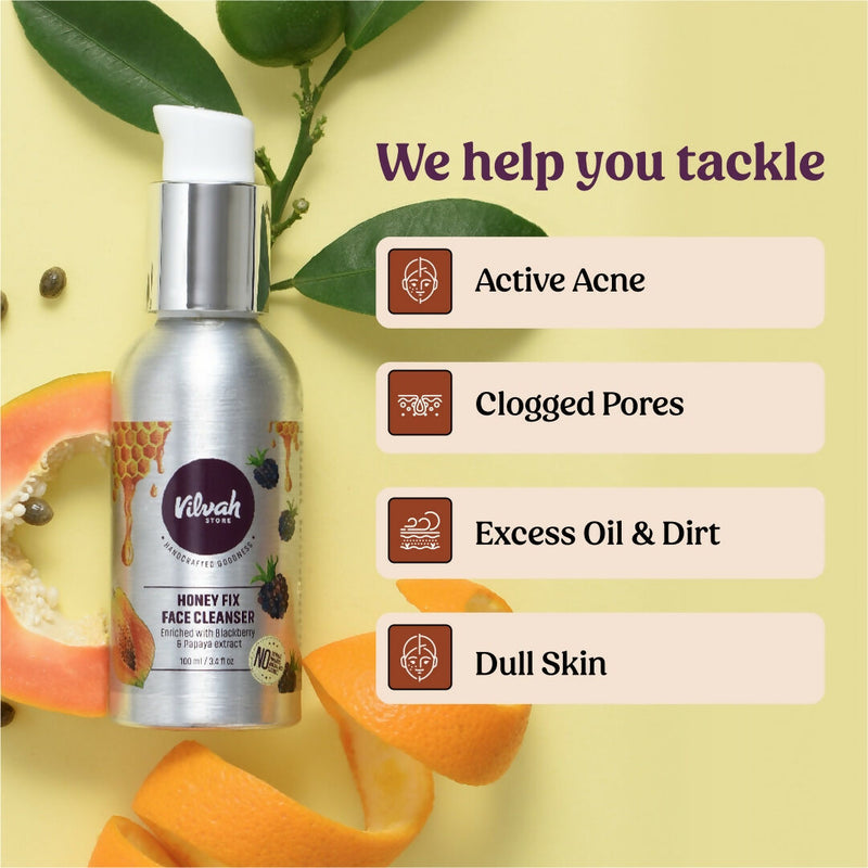 Vilvah Store Honey Fix Face wash (10% Raw Honey)