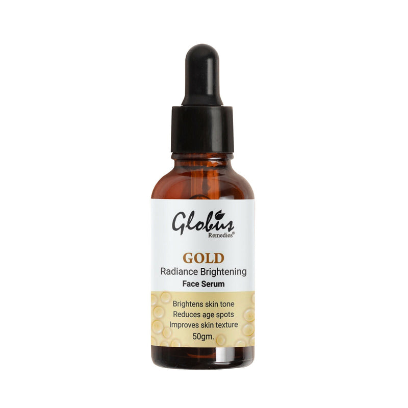 Globus Remedies Gold Radiance Anti Aging Face Serum, For Skin Lightening & Dark Spots Removal