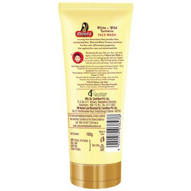 Meera White & Wild Turmeric Face Wash For Dry To Normal Skin