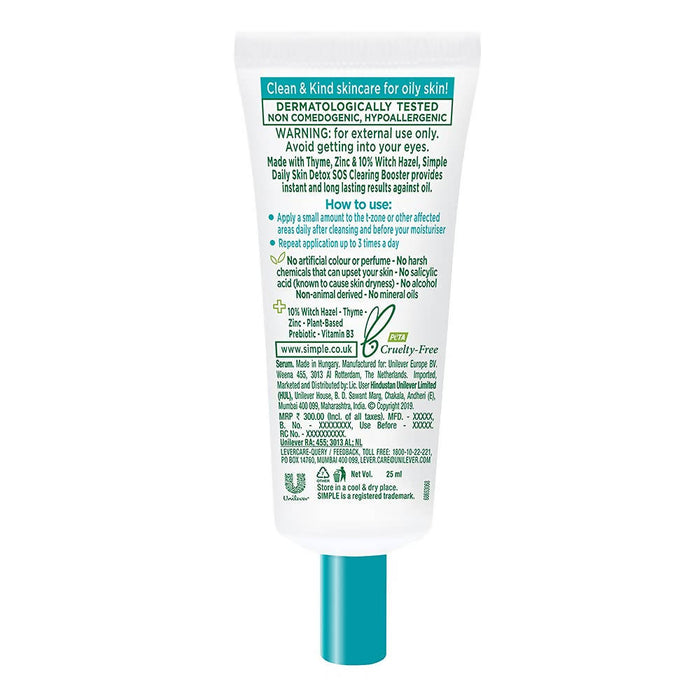 Simple Daily Skin Detox SOS Clearing Booster