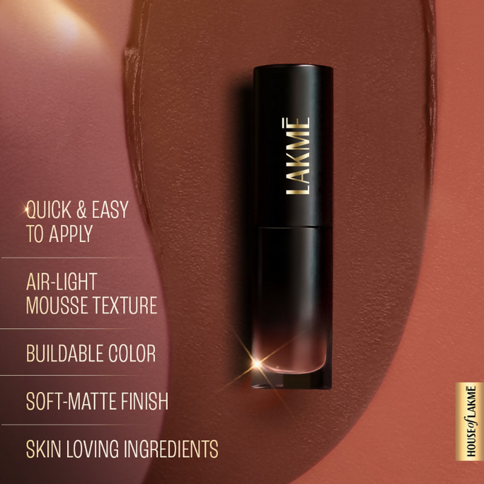 Lakme Xtraordin-Airy One-And-Done Lip, Eye & Cheek Tint - Toffee Touch