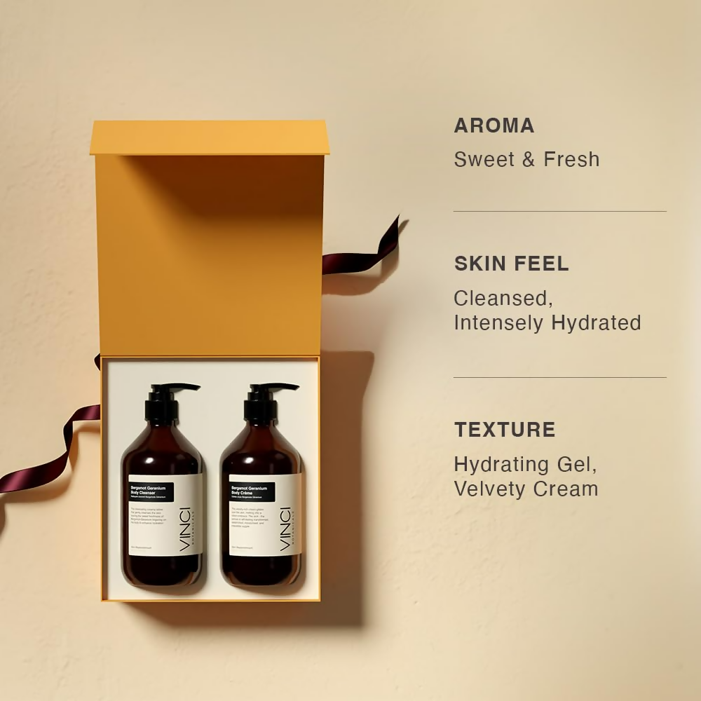 Vinci Botanicals Bergamot Geranium Luxury Bath & Body Kit Set