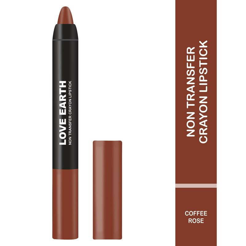 Love Earth Non Transfer Crayon Lipstick-Coffee Rose