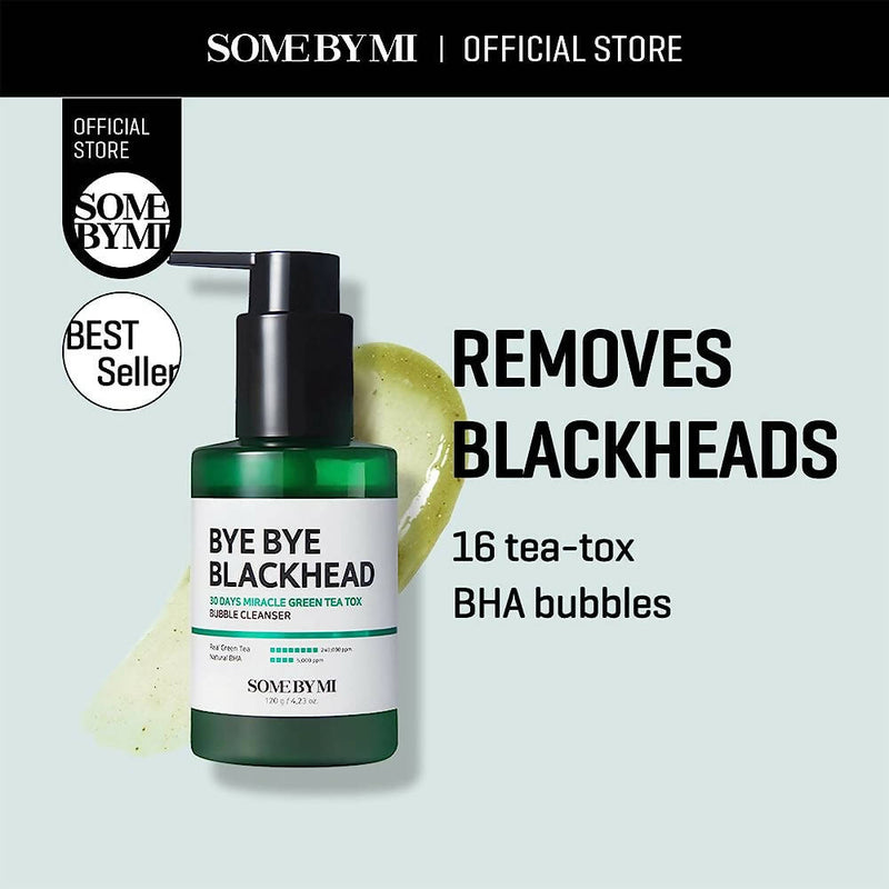 Some By Mi Bye Bye Blackhead 30 Days Miracle Green Tea Tox Bubble Cleanser