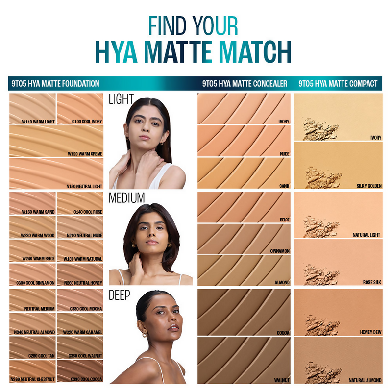 Lakme 9 To 5 Hya Matte Pressed Powder - Nude