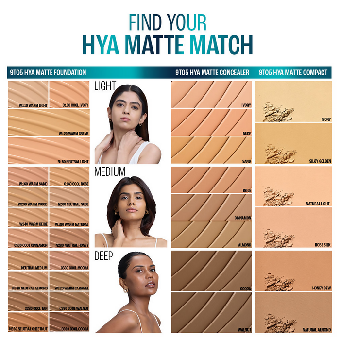 Lakme 9 To 5 Hya Matte Pressed Powder - Nude