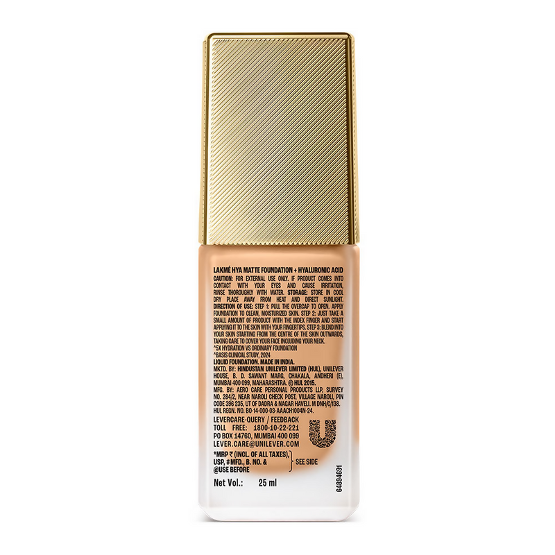 Lakme 9to5 Hya Matte Foundation + Hyaluronic Acid - Cool Rose