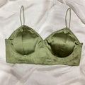 Moss Green Satin Blouse