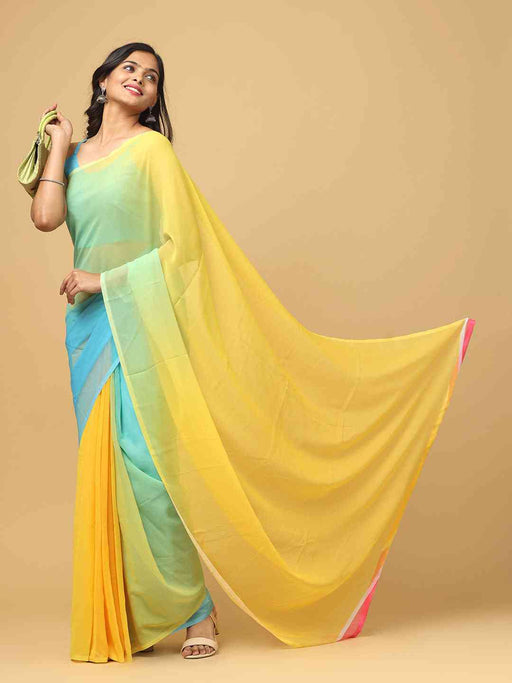Ombre Soft Georgette Digital Print Saree