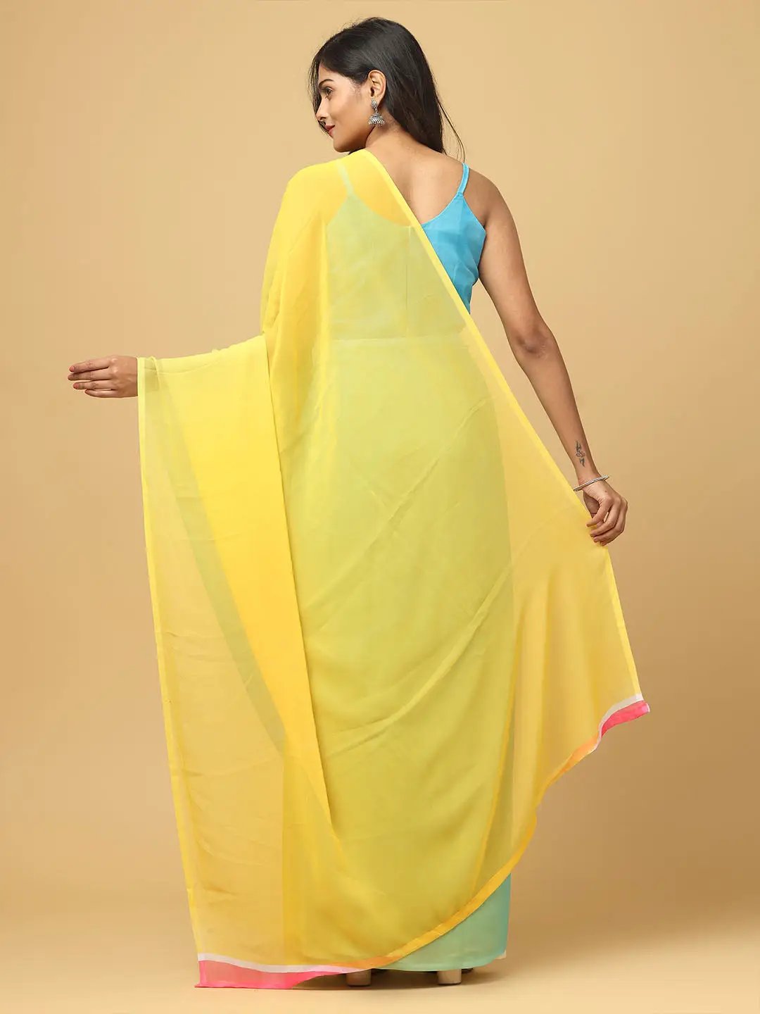 Ombre Soft Georgette Digital Print Saree