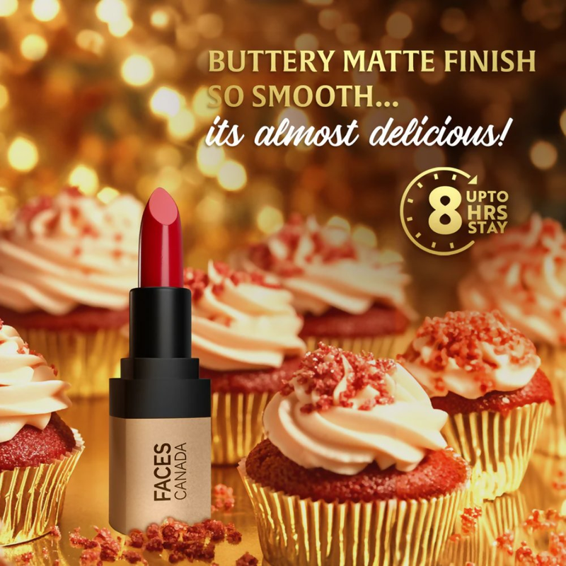 Faces Canada Comfy Matte Velvet Touch Lipstick - Red Velvet Cake 01