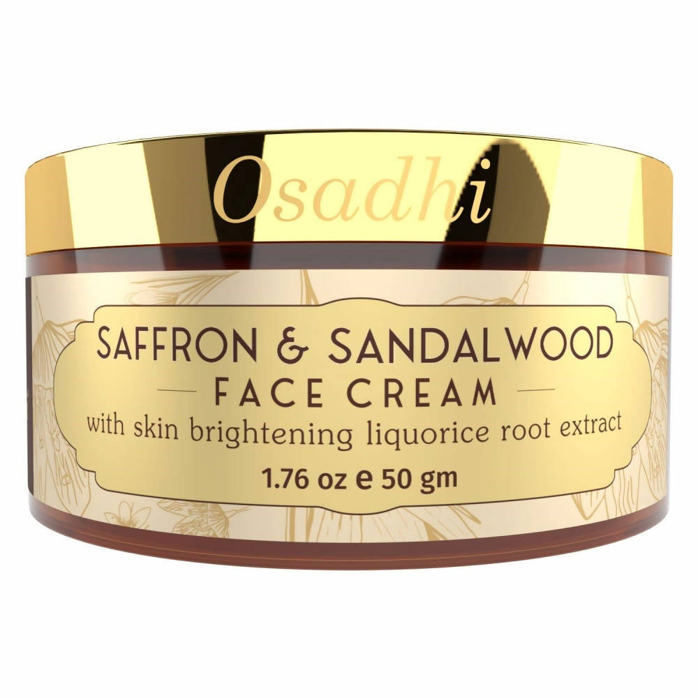 Osadhi Saffron & Sandalwood Face Cream jar on a white background