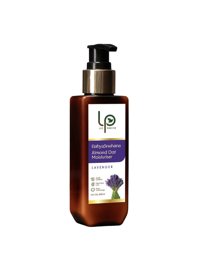 Life Purified Bahyasnehana Almond Oat Moisturiser - Body Lotion - Lavender