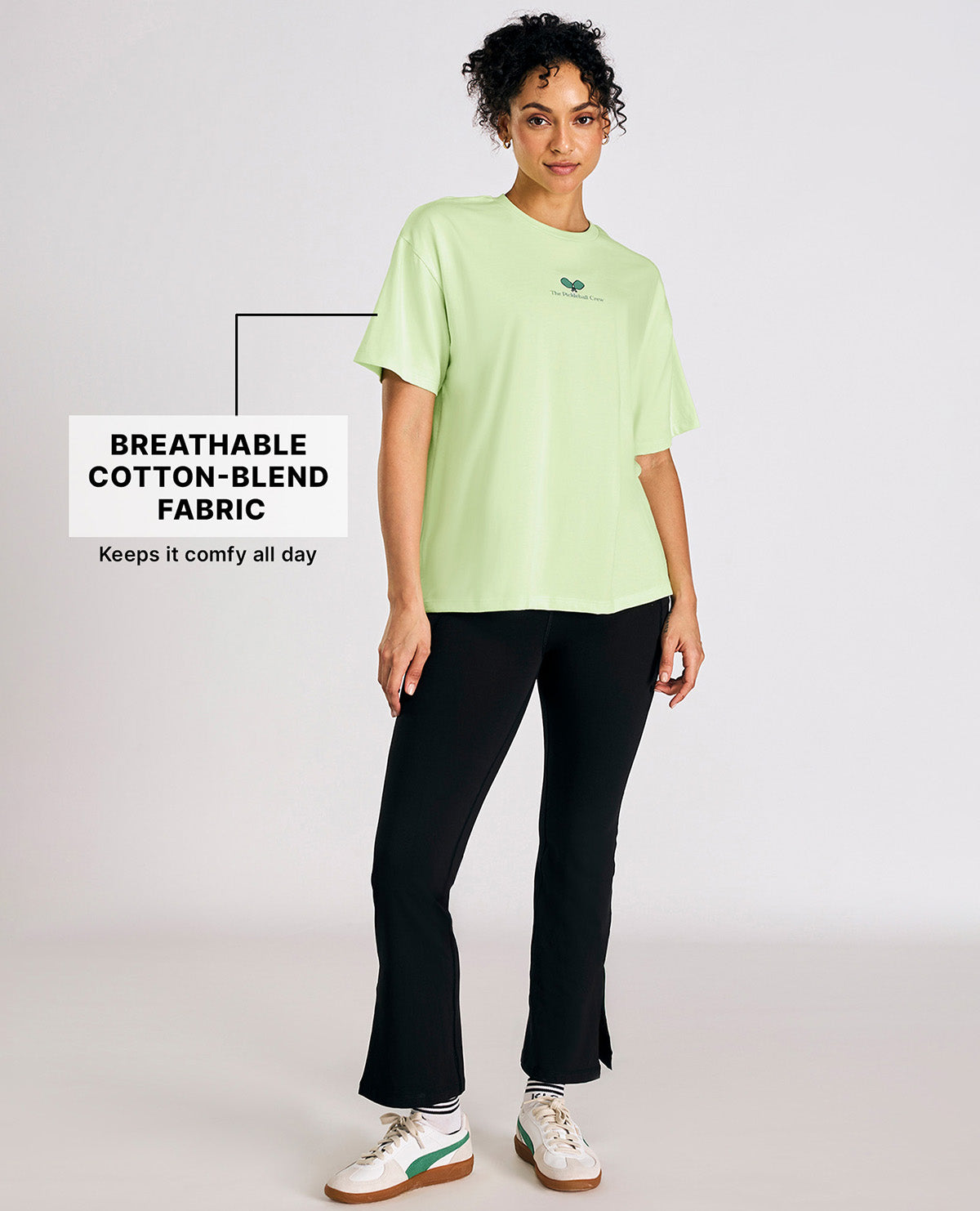 Cotton Oversized Printed Graphic Tshirt Neon
