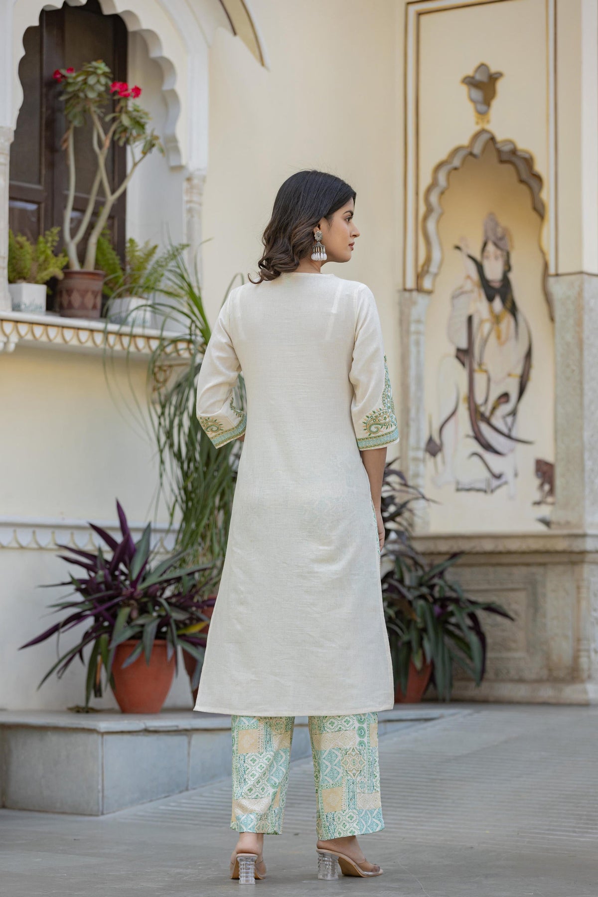 Juniper Multi Color Ethnic Printed Kurta Set With Dupatta