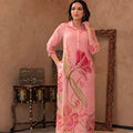 Juniper Pink Floral Printed Viscose Kurta With Button Detailing
