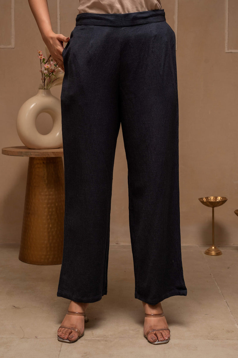 Juniper Grey Embroidered Viscose Co-Ord Set With Thread Work Detailing