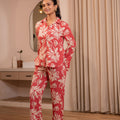 Juniper Dusty Pink Floral Printed Co-Ord Set With Button Details