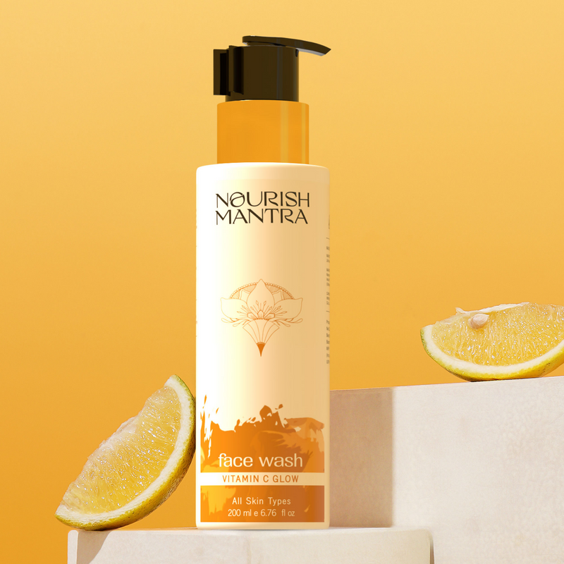 Nourish Mantra Vitamin C Glow Face Wash with Vitamin C, Aloe Vera, & Vitamin E