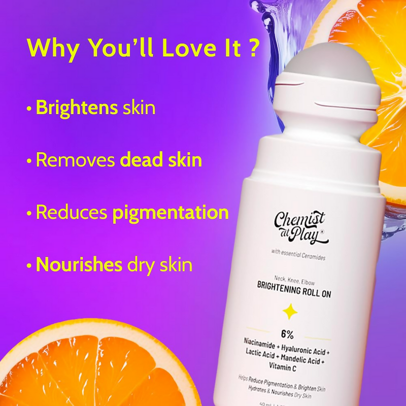 Chemist at Play Brightening Roll On And Body Wash For Glowing Skin Combo Kit