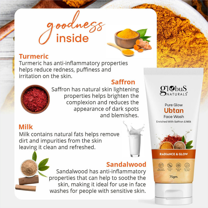 Globus Naturals Pure Glow Ubtan Face Wash