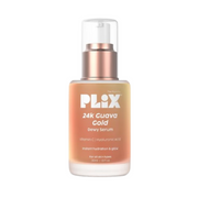 Plix 24K Guava Gold Dewy Serum bottle on a white background