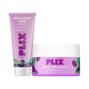 Two Plox skincare products on a white background