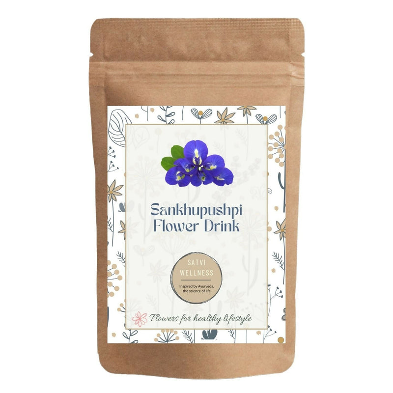 Satvi Wellness Shankhupushpi flower Tea | Blue Butterfly pea tea | Blue tea mix