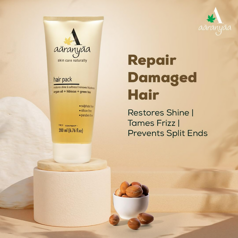 Aaranyaa Hair Pack With Argan Oil For Dry & Frizzy Hair | Deep Conditioning And Hair Fall Control
