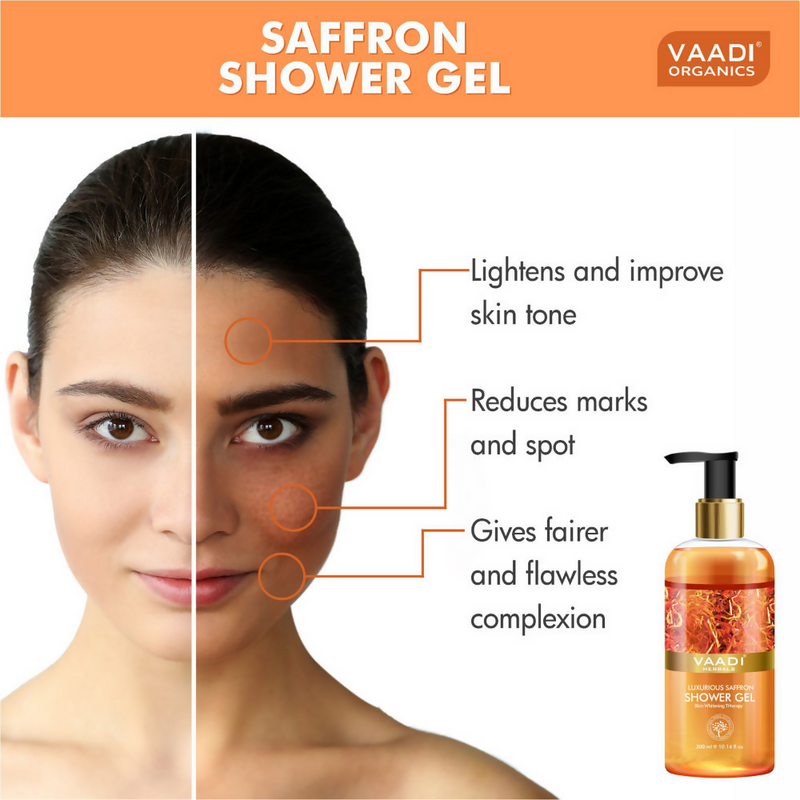 Vaadi Herbals Luxurious Saffron Shower Gel