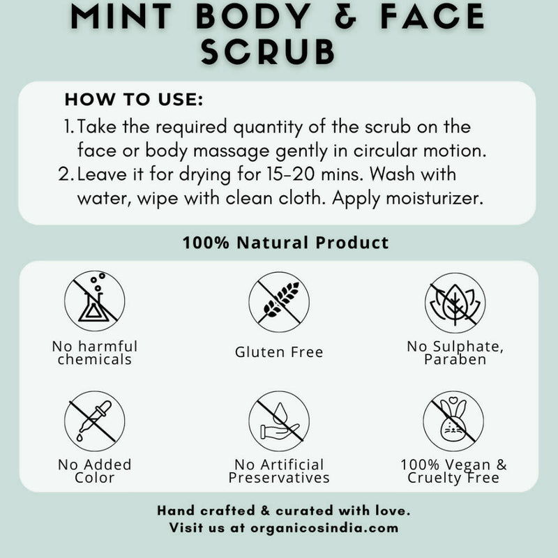 Organicos Mint Face & Body Scrub