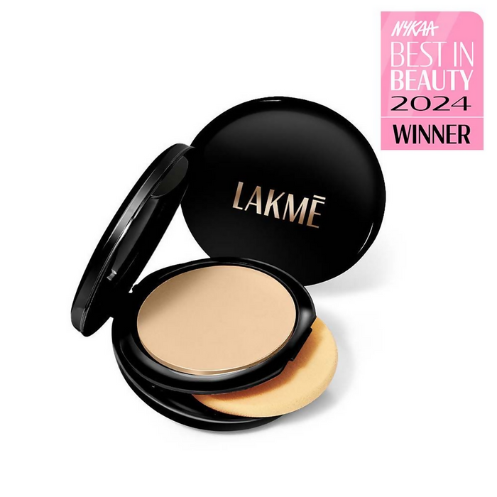 Lakme Xtraordin-Airy Compact, 2 In 1 Compact + Foundation, Lightweight, SPF17 - 01 Ivory Fair