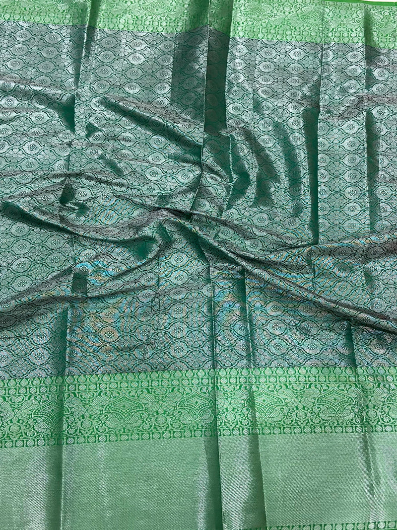 Red Chic Zari Blossom Banarasi Silk Saree