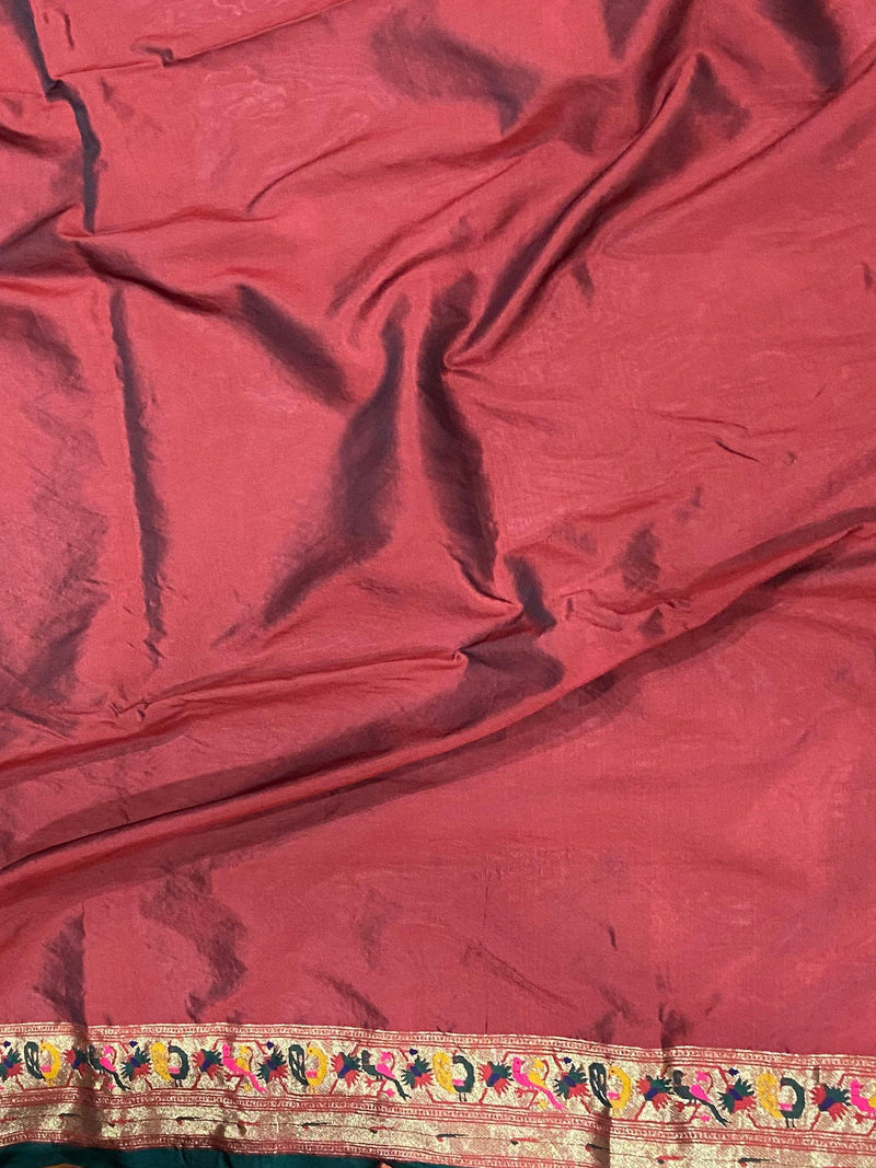 Green Patola Silk Zari Weaving Saree