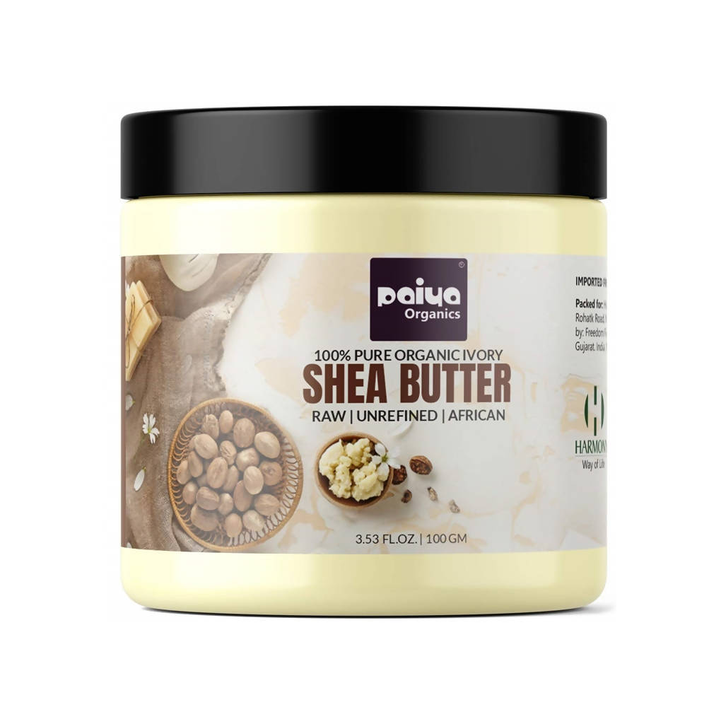 Jar of Paiva Organics Shea Butter on a white background