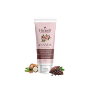 Panash Ananda cream tube with ingredients on a white background