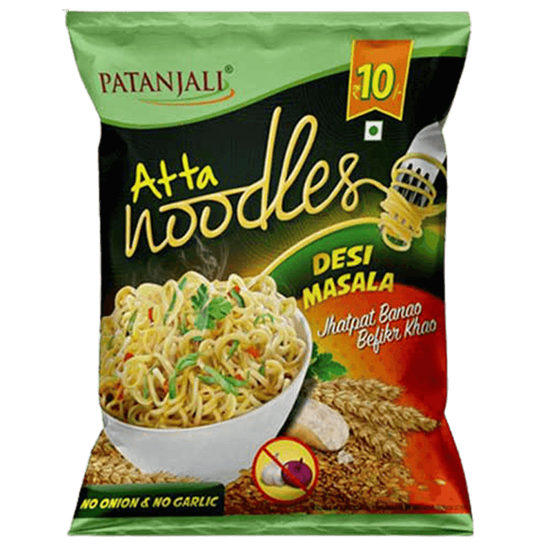 Patanjali Atta Noodles Desi Masala (Pack of 10)