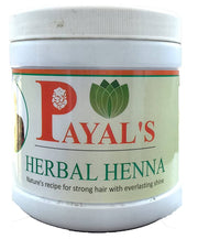 Jar of Payal's Herbal Henna with a white lid on a white background