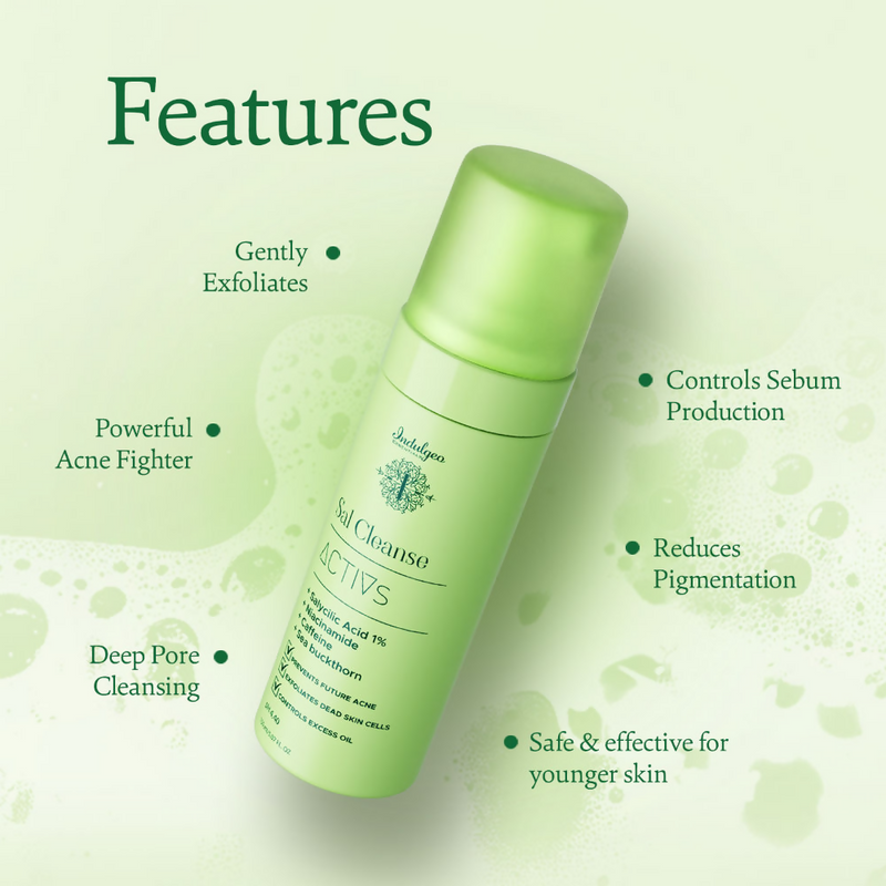 Indulgeo Essentials Sal Cleanse - Salicylic Acid Foaming Face Wash