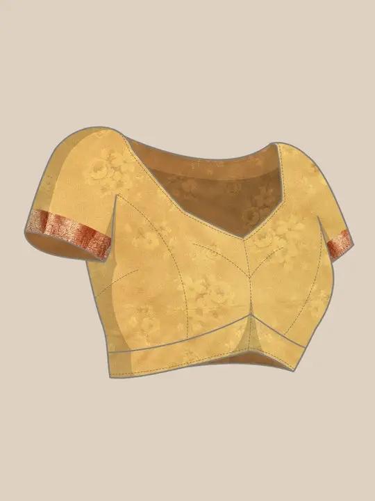 Soft Gadhwal Patti Woven Design Pichwai Print Banarasi Saree