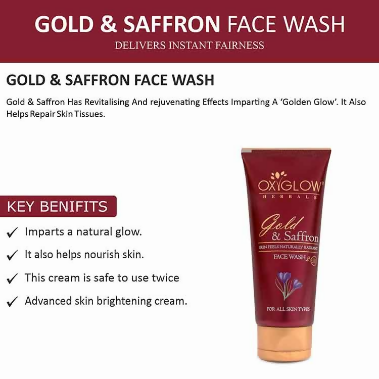Oxyglow Herbals Gold & Saffron Face Wash